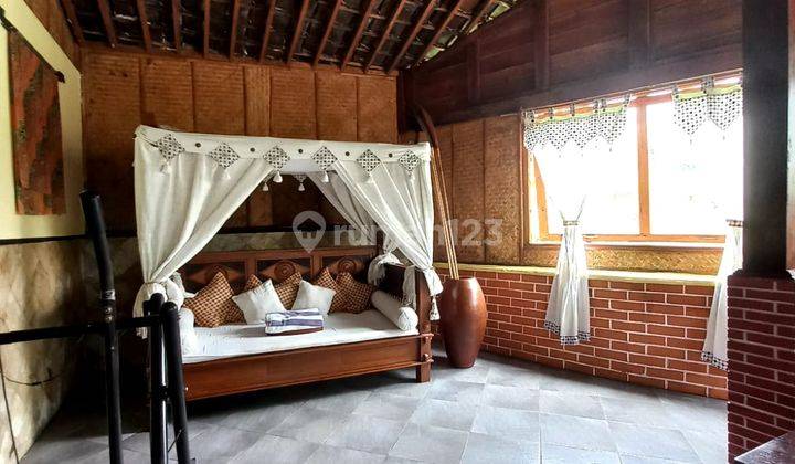 Villa Dan Resto Dengan Desain Tradisional Jawa View Sawah Daerah Wisata Magelang 8