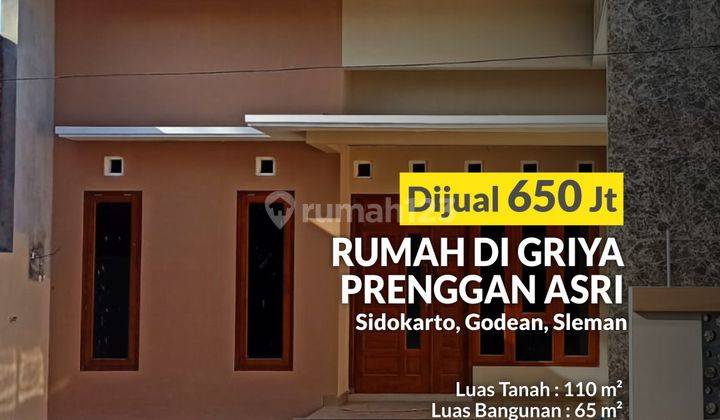 Dijual Rumah Untuk Pasangan Muda, di Griya Prenggan Asri Godean 1