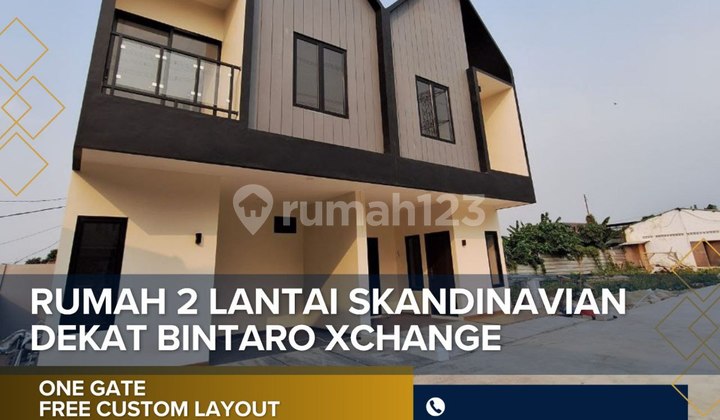 Rumah Mewah Skandinavian 2 Lt. Nempel Bintaro Sawah Baru Ciputat  1