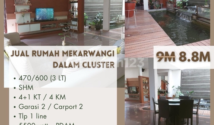 Rumah Bagus 2 Lantai Luas 470 Meter Di Mekar Wangi Bandung Rumah Bagus Shm - Sertifikat Hak Milik Di Kompleks Mekar Wangi Bandung, Mekar Wangi 2