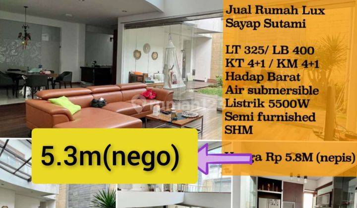 Rumah Lux 2 Lantai Di Sukahaji Sayap Sutami Bandung Semi Furnished Bagus SHM - Sertifikat Hak Milik di Sayap Sutami Jln Sukahaji Bandung, Sukahaji Rumah 1