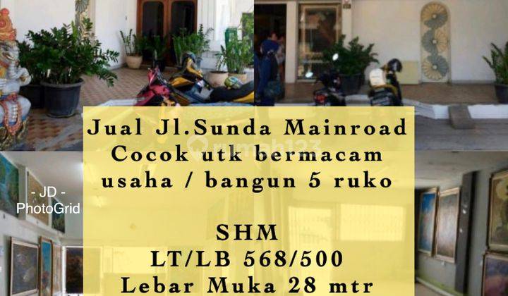 Rumah Lokasi Strategis Lebar Muka 28 Meter Cocok Dibangun 5 Ruko Di Jalan Sunda Mainroad Bandung Unfurnished Rumah Butuh Renovasi SHM - Sertifikat Hak Milik di Jalan Sunda Mainroad Bandung, Asia Afrika 1