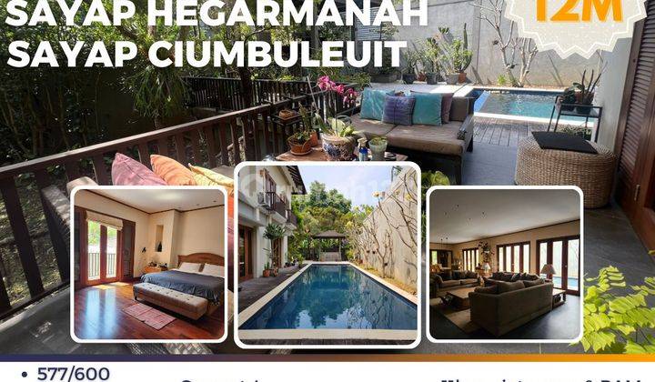 Rumah Lux 2 Lantai Semi Furnished Kolam Renang Di Sayap Hegarmanah Bandung 1