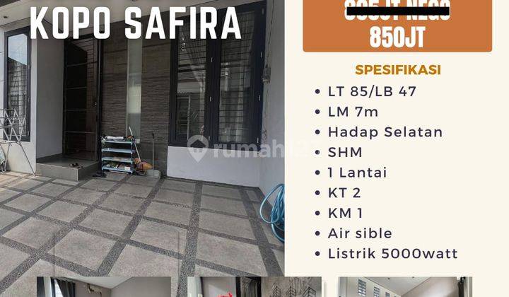 Rumah 1 Lantai Harga 850 Juta Di Kopo Safira Bandung Rumah Semi Furnished Bagus Shm - Sertifikat Hak Milik Di Kompleks Kopo Safira Bandung, Kopo Rumah Semi Furnished Bagus Shm di Kompleks Kopo Safira Bandung, Kopo 1