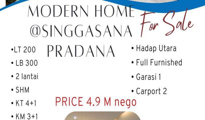 Dijual Rumah Singgasana Pradana Siap Huni 2