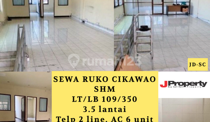 Ruko Cikawao 3.5 Lantai Bagus Strategis Pusat Kota Bandung