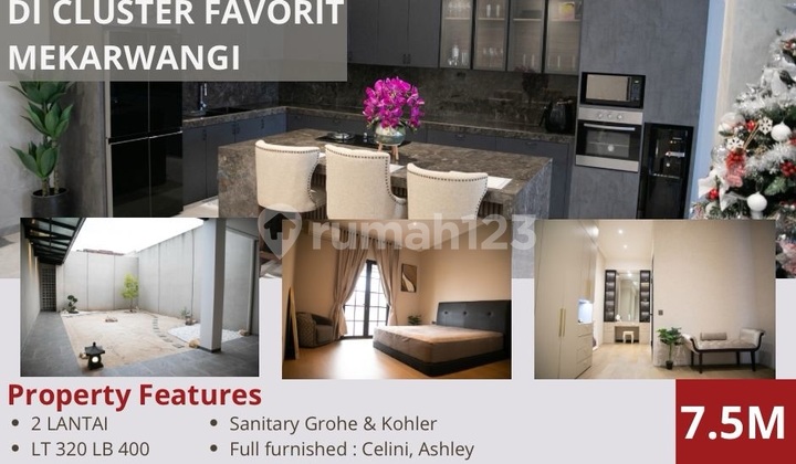 Rumah Mekar Wangi Lux American Classic Bagus SHM di Mekar Wangi