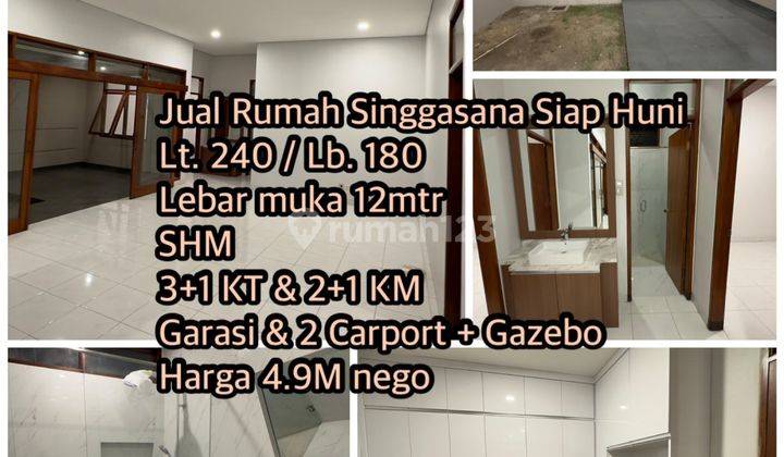 Rumah 1 Lantai Sudah Renovasi Luas 240 Meter Bagus Di Singgasana Pradana Bandung  Rumah Kontrakan Semi Furnished Sudah Renovasi SHM - Sertifikat Hak Milik di Kompleks Singgasana Pradana Bandung, Mekar Wangi 1