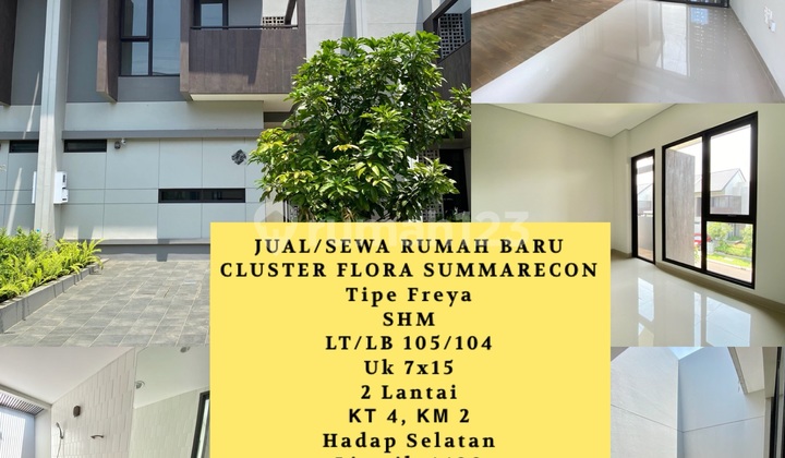 Rumah 100% Baru Summarecon Bandung Bagus Shm Di Cluster Flora Tipe Freyasummarecon Bandung, Summarecon Bandung