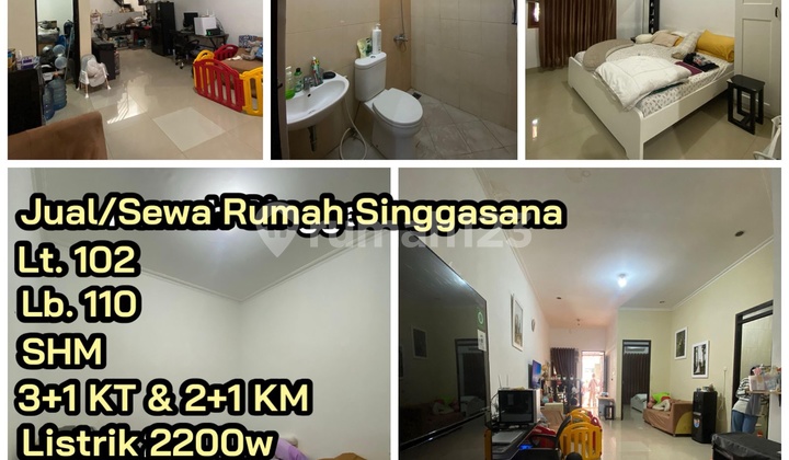 Rare House Priced at 2 Billion in Singgasana Pradana Bandung. A Good Semi-Furnished House with SHM - Certificate of Ownership in the Singgasana Pradana Bandung Complex, Mekar Wangi.