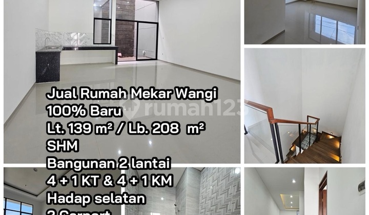 Rumah 100% Baru Mekar Wangi 2 Lantai Shm Harga 3.5 Milyar Di Kompleks Mekar Wangi Bandung Bagus Di Kompleks Mekar Wangi Bandung, Mekar Wangi 2