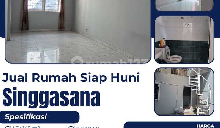 One-story Singgasana Pradana House in Bandung, Strategic Central Location, SHM in Mekar Wangi. 2