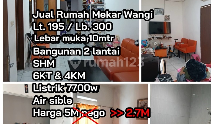 Rumah Mekar Wangi Harga 3.5 Milyar Bagus di Mekar Wangi SHM