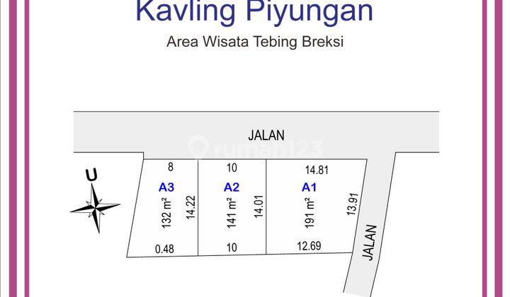 Tanah Mangku Jl. Candi Ijo, Cocok Ruko, SHM 2