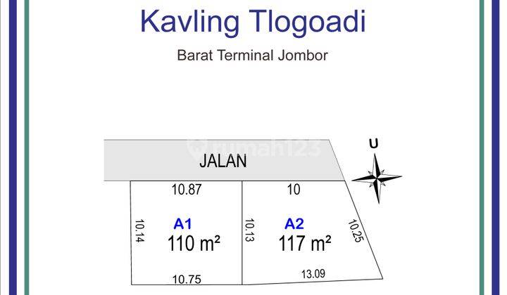 Tanah Murah Barat Terminal Jombor, Lingkungan Asri; SHM 2
