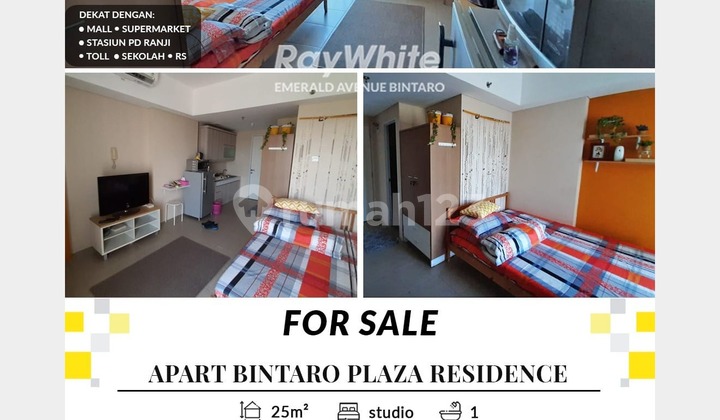 Jual Apartemen Bintaro Plaza Type Studio, Lokasi Strategis Dekat Mal Binplaz