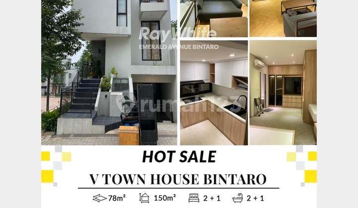 House For Sale In V Town House Veteran, Pesanggrahan South Jakarta 1