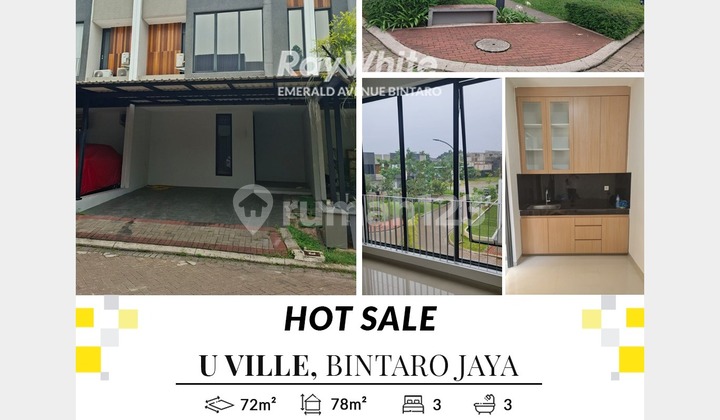 Rumah Di U Ville Bintaro Jaya Dekat Mal BXC, Stasiun KRL Dan Tol 1