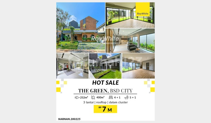 Rumah Baru 3 Lantai Plus Rooftop Di The Green BSD City