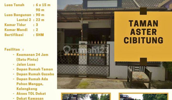 Butuh Segera Rumah 1.5 Lantai Siap Huni Taman Aster Cikarang  1