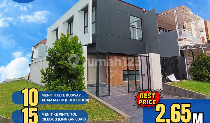 S583. New 2.5-Story House with Rooftop Access, Strategically Located on Lega Street in Cipadu.