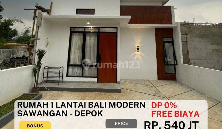 703.rumah Modern Bali Minimalis Hrg Terjangkau Strategis Sawangan 1