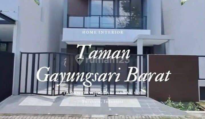 Rumah Mewah Baru Gress Taman Gayungsari Barat Siap Huni 2 Lantai. Hadap Utara. Row 2,5 Los. Dekat Masjid Al Akbar, Sekolah Al Hikmah, A. Yani, Exit Tol Jambangan, Dsb 1