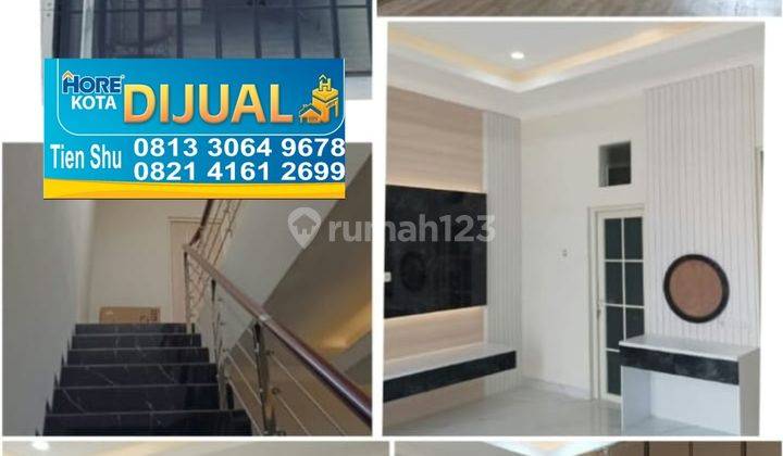 Rumah baru 2 lantai minimalis modern di Manyar Surabaya SHM lokasi strategis dekat pusat perbelanjaan fasilitas kesehatan dan pendidikan favorit 1