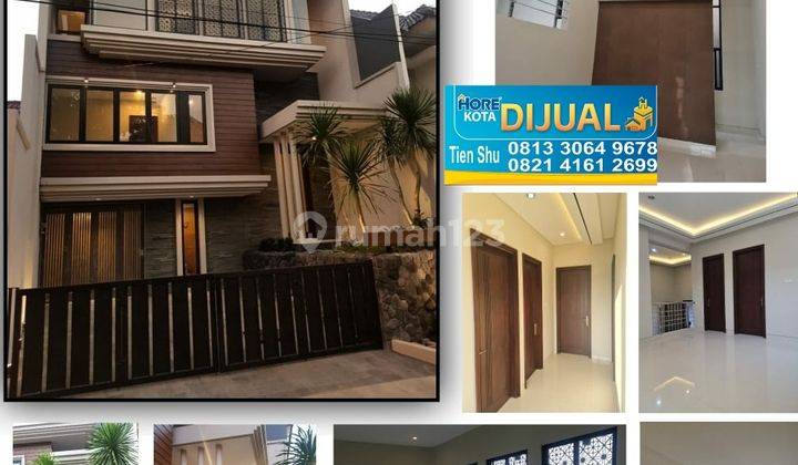 Rumah mewah dan baru di Galaxy Bumi Permai Araya Surabaya Timur desaign eksklusif modern style  3 lantai 1