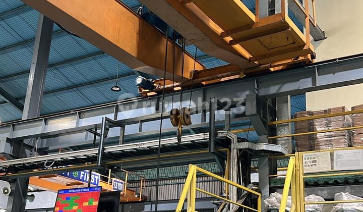 Pabrik Mm2100 Listrik 640Kva Tanah 5.137M2 Bangunan 5.676M2 Termasuk Compressor dan Hoist Crane 7,5 Ton