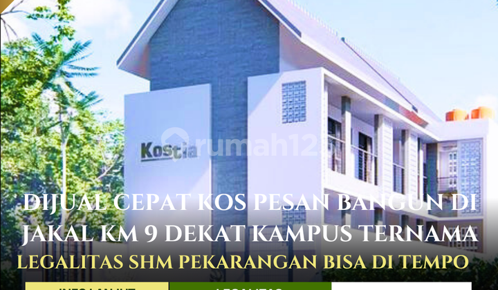 Exclusive Boarding House for Sale at a Low Price, Pre-Order Construction in a Strategic Location, North Sleman Yogyakarta, Close to Many Campuses, Only 200 Meters from Jalan Raya Kaliurang KM 9, Eligible for KPR.