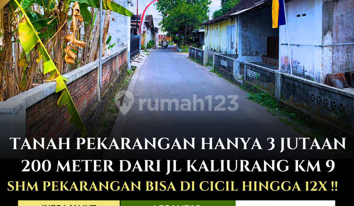 Dijual Murah Tanah SHM Pekarangan di Sleman 200 Meter Dari Jl Kaliurang KM 9 Cocok Untuk Hunian