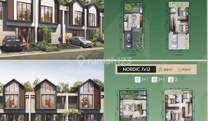 Rumah 2 Lt Bintaro Jaya Cluster Kebayoran Harmony Nordic 2