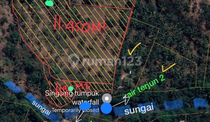 Tanah Kebun Dengan 3 Air Terjun Apityeh Selemadeg Timur Tabanan