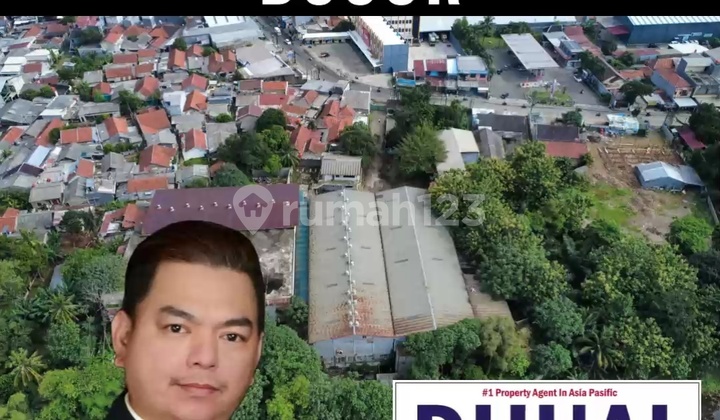 For Sale Tanah dan Bangunan Ex Pabrik / Gudang LT 10.551m² di Cikaret , Cibinong Bogor , View Danau