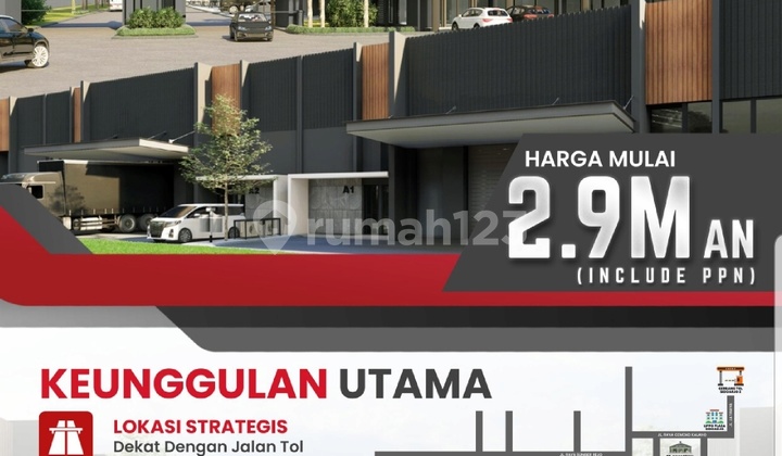 Modern Warehouse Wonoayu Sidoarjo Near Toll Road