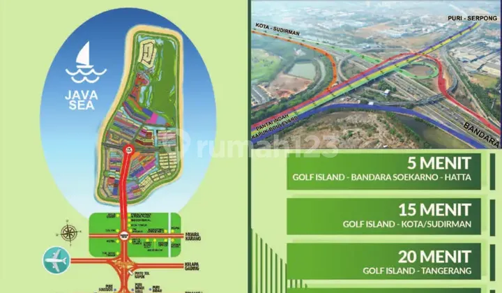 Quick Sale Residential Plot Sonata Lagoon Golf Island Pantai Indah Kapuk Size 12x25m Best Price Ready to Build Prime Location Favorite Cluster