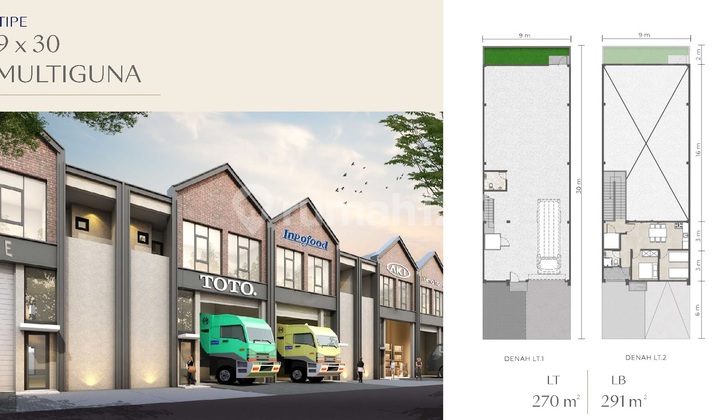 Disewa Gudang Brandnew Multiguna Bizzpark Pantai Indah Kapuk 2 Gudang Uk@9X30m Gandeng 2 bisa Satuan Row Jalan Besar Lokasi Strategis Jarang Ada !!