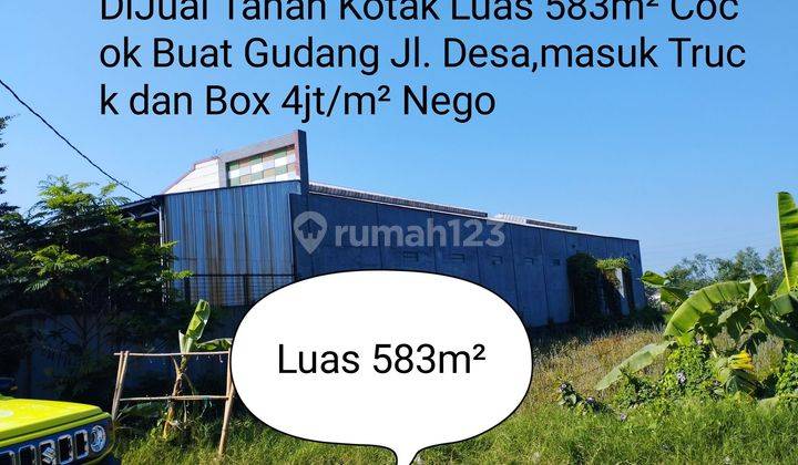 Tanah Padat Murah  Kotak Siap Urug Dekat Gudang Konveksi di Jalan Desa masuk truck dan box 1