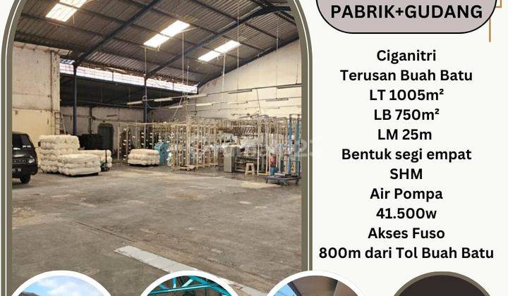 J035 Pabrik Dan Gudang Ciganitri 800M Ke Tol Buah Batu SHM 1