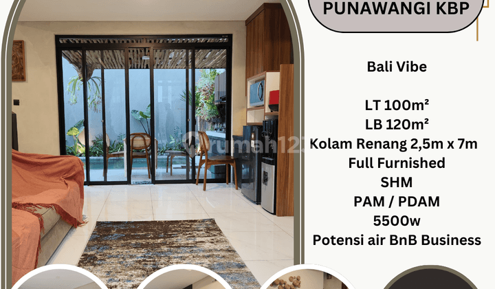 J036 Rumah Bali Vibe Furnished SHM di Punawangi Kbp, Bandung 1