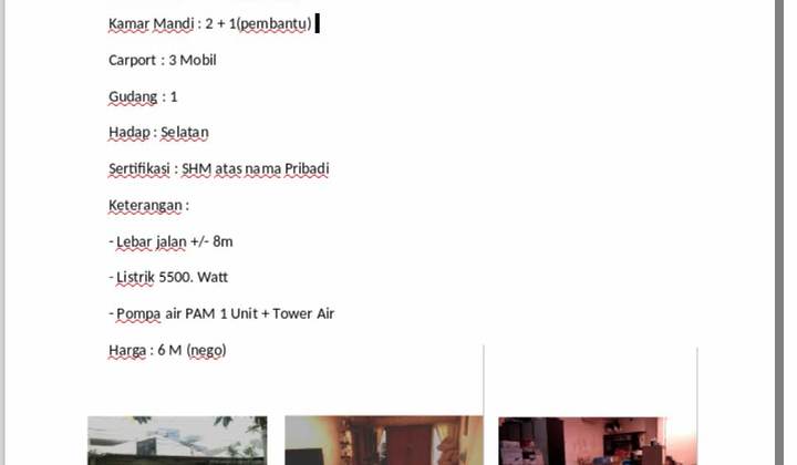 Rumah di Area Kelapa Gading, Hadap Selatan, Lokasi Strategis, Kondisi Siap Huni, Harga Masih Bisa Nego