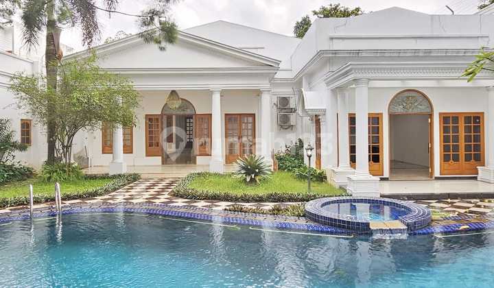 S2075-cb7274x Rumah 1 Lantai 1375/500 M2 Swimming Pool Jalan 4 Mobil Metro Pondok Indah 1