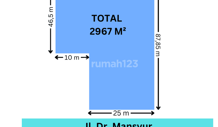 Tanah 2697 Meter Strategis Dekat Usu Jalan Dr Mansyur 2