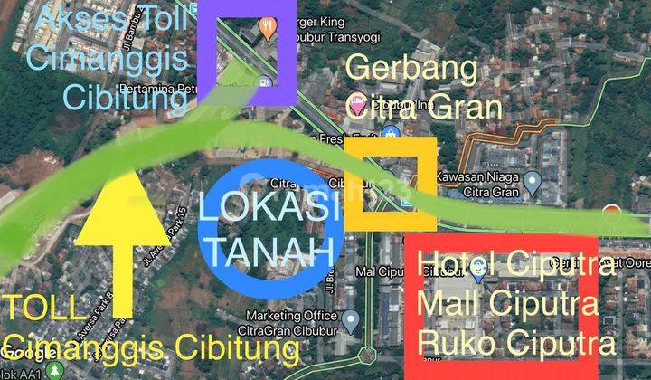 Tnh dialternatif cibubr smping malCiputra dkt akses tol Jatikarya 10