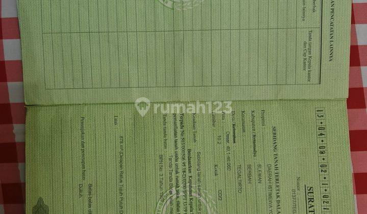 Tanah Murah di Sleman Dkt Rs. Harjolukito, 15 Menit Ke Ambarukmo Plaza Dan Transmart 3