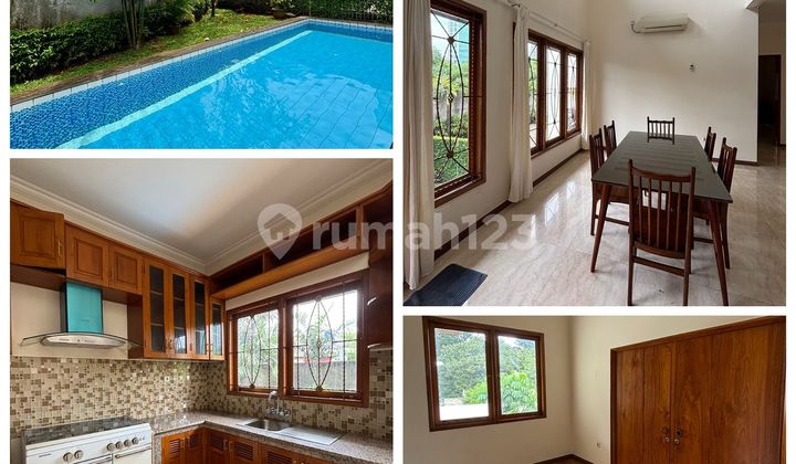 For Rent: House in Pejaten Barat Complex, Pejaten Village Mall, Australian Inter School, The Park Pejaten, Land Area: 500, Building Area: 500 (2 Floors), Semi-Furnished, Pool and Garden, Compound with 24-Hour Security and One Gate System, Kemang / Simatupang / Ampera, Jorr Toll Road / TMII Ulujam. 1