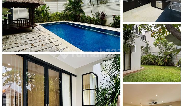 Disewa Rumah Fatmawati, Luas Tanah 685M, Bangunan 2 Lantai 480M, 5 Kamar Tidur, Semi Furnished, Ada Kolam Renang, Dekat MRT Cipete Raya, Dekat Lotte Fatmawati, Dalam Town House, Harga 650 Jt Pertahun atau 350 Us Dolar Perbulan Lina