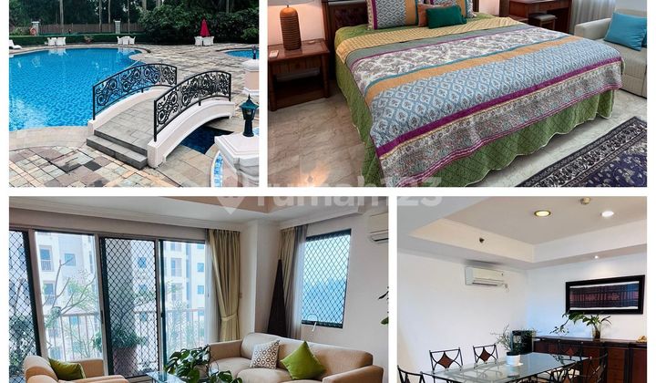 Apartemen Bukit Golf Pondok Indah, Jaksel * Luas 198 (Lt 6) * 3+1. 3+1. 2 * Fully Furnished / Gudang * Rapi, bersih, terawat * Bangunan kokoh (Sumitomo) * Pondok Indah Mall /Golf * RS. Pondok Indah * JKT International School * TOl JORR/ TMII/ Si