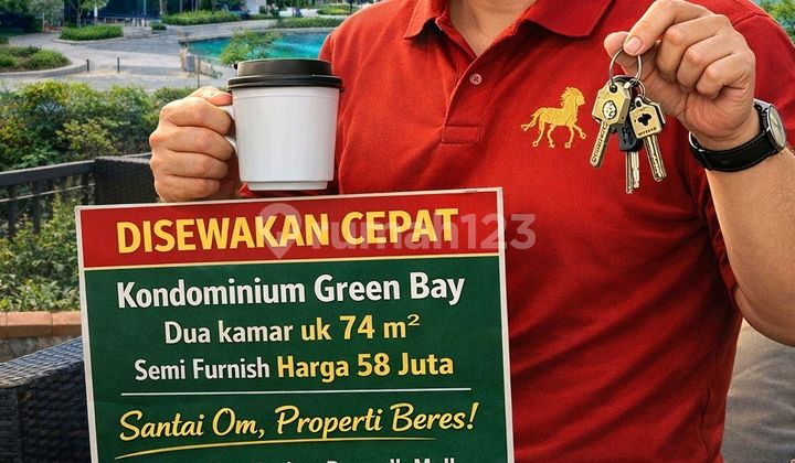 Disekondominium Green Bay Pluit 2 Kamar 74 M² Semi Furnish 58 Juta Nego Sampai Deal